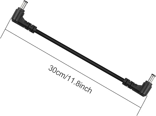 Miniatura 6 de GINTOOYUN 2 cables de extensión de alimentación CC de 0.217 in x 0.083 in, adaptador de ángulo recto de 90 grados macho a macho para adaptador de