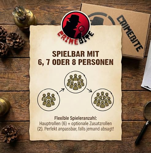 Stadtkrimis Exit Escape Stadtführung Crimebite Krimidinner für Zuhause EIN Sturm zieht auf, Interaktives Detektiv-Spiel für 6-8 Personen, mit Audio-Begleitung und Beweismitteln, Mörderischer Spieleabend