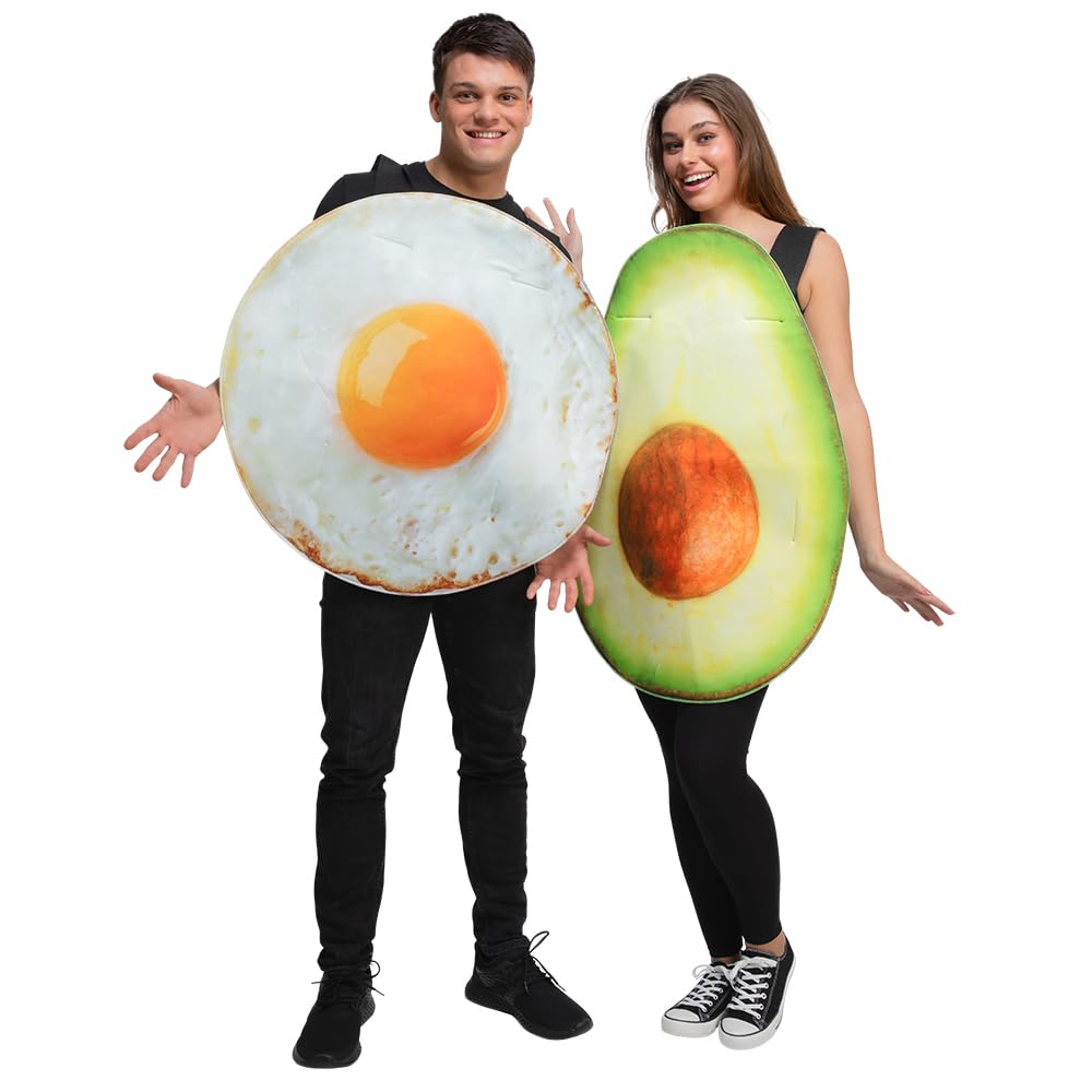 Wicked Costumes Adult Fried Egg Fancy Dress Costume - One Size, White - Image 3