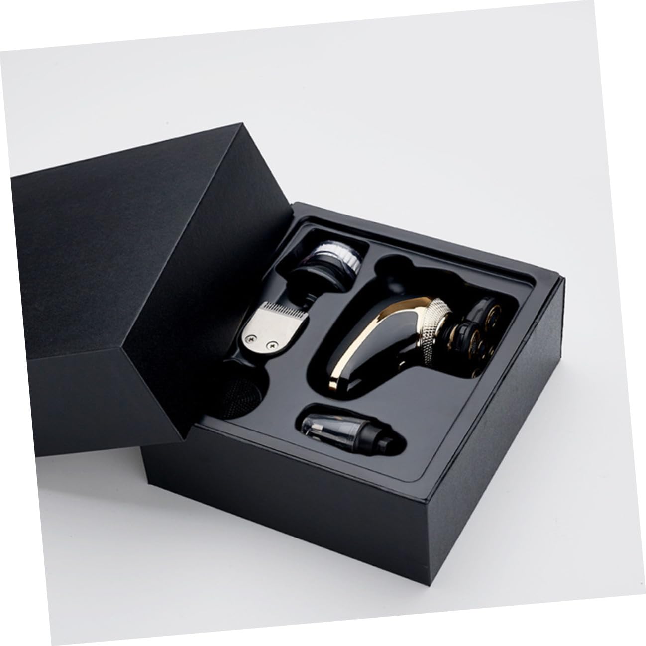NUOBESTY Rasoio Elettrico Uomo Multifunzione 5 in 1 Batteria al Litio Ricaricabile USB per Barba, Chioma e Rasatura a Casa in Viaggio