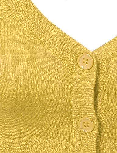 Image of Allsense Women's Cropped Bolero Shrug Cardigan | 3 /4 Sleeve, Button Down, Lightweight Knit Sweater