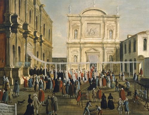 Peinture sur toile Doge et seigneurs Gabriele Bella œuvre d'art haut de gamme