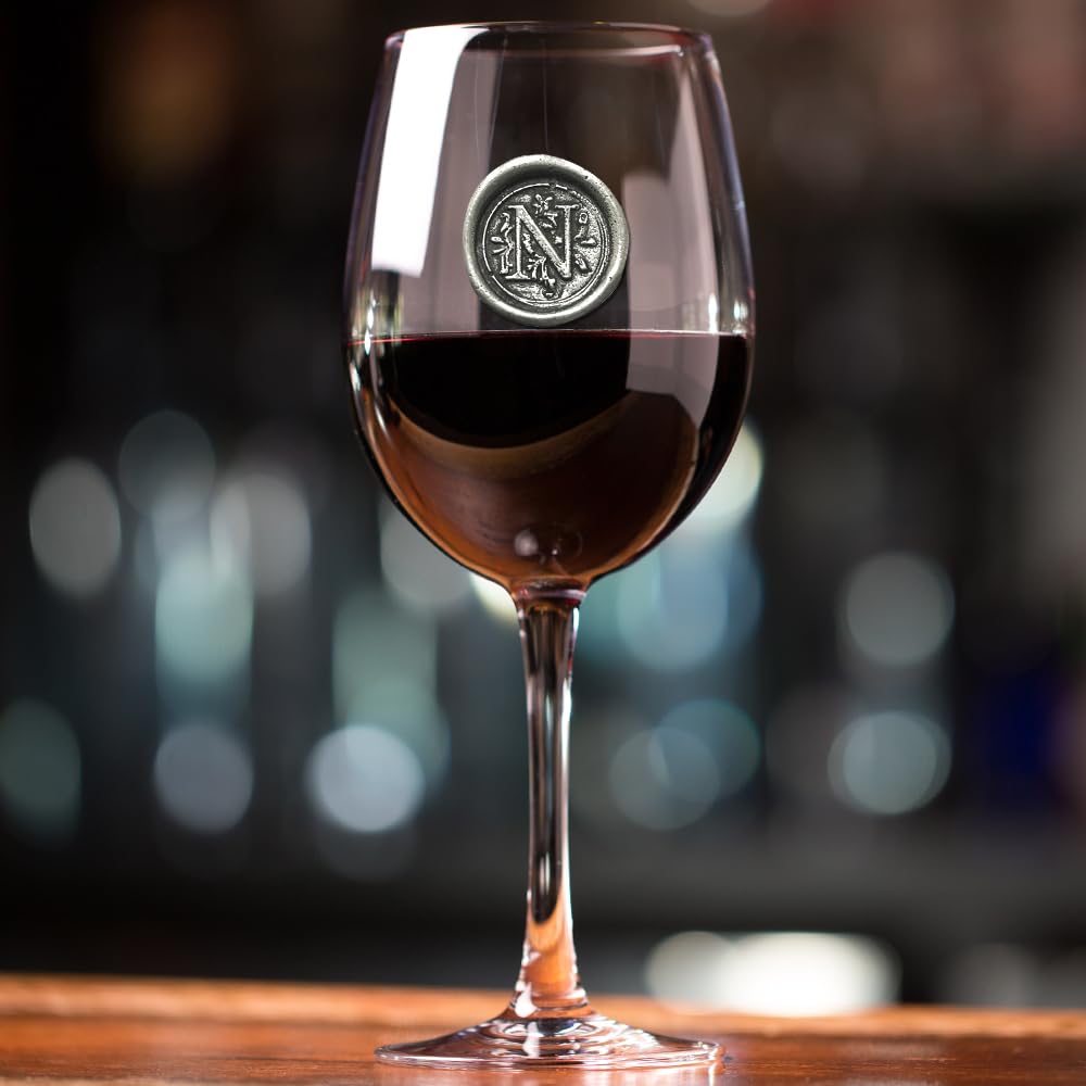 Verre à vin personnalisé N cadeau unique de mariage anniversaire