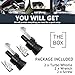 Turbo Whistle for Exhaust Pipe, 2PCS XL Size Universal Muffler Sound Maker for Car, SUV, Sedan, Truck – Aluminum Alloy Turbo Exhaust Roar Simulator (Black)