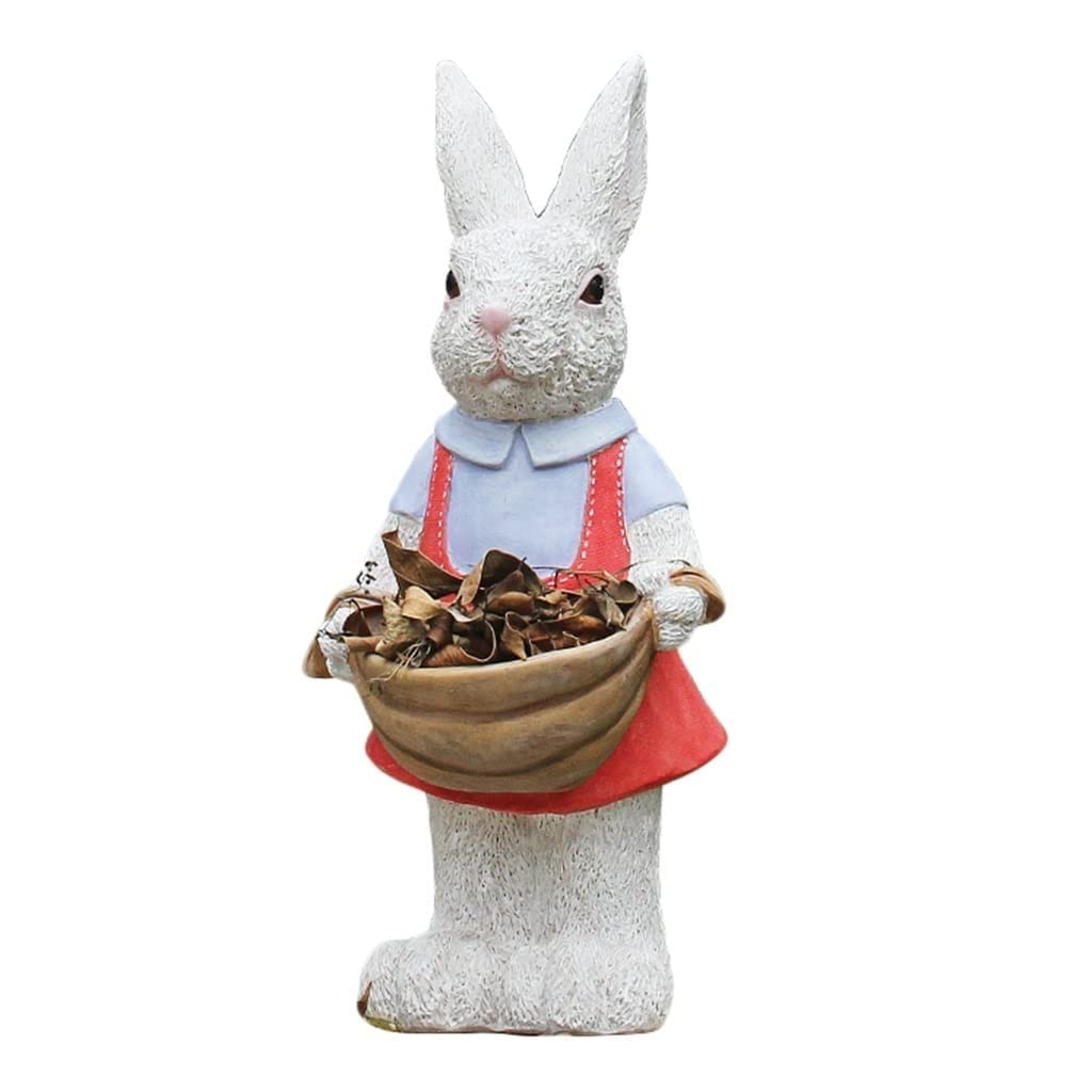 SWENEEN Planter Garden Pots Cute Rabbit Sculpture Planter Unique Pots For Plants Outdoor Planters Resin Planter Pots Garden Decor,Girl