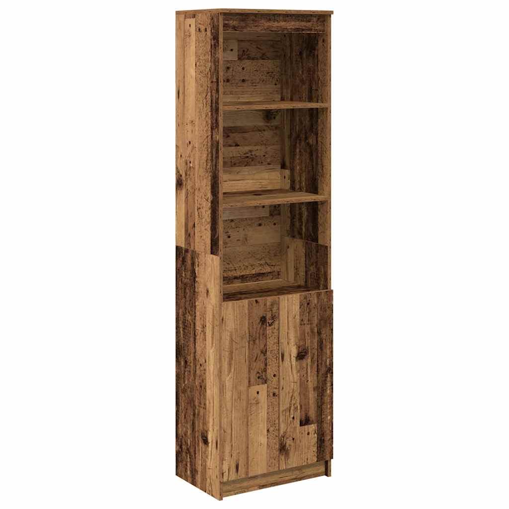 Vidaxl Old Wood Highboard 50X35x180 Cm Engineered Wood, Cabinet, Side Cabinet, Tall Storage Cabinet, Storage Cabinet, Tall Cabinet, Tall Cupboard