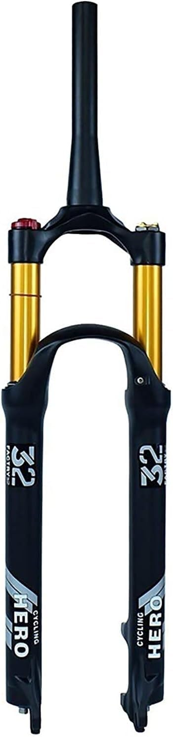MTB amortyzowany pneumatycznie widelec, 26", 27,5", 29", amortyzacja wstrząsów, skok sprężyny 120 mm, 9 mm QR B, 29