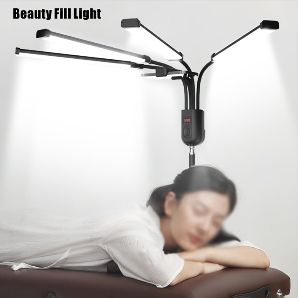 Andoer Luce Video LED Flessibile a 4 Bracci per Fotografia Foto-video LED Luce per Selfie Lampada Cosmetica Luce di Riempimento per Tatuaggi Trucco Live Streaming e Studio Fotografico Studi