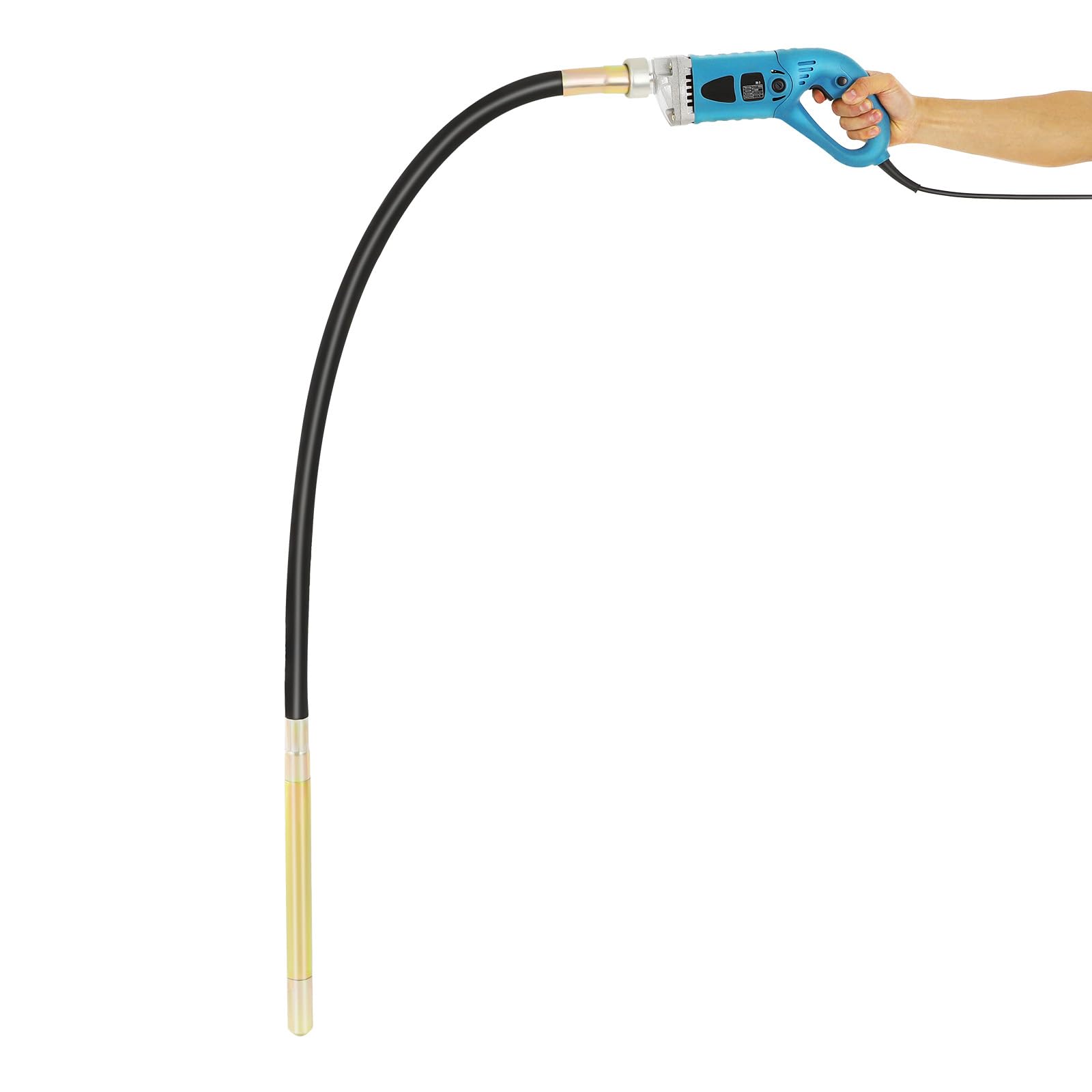 vibratore elettrico per calcestruzzo, 1300 W, 4300 giri/min, compressore per calcestruzzo, 3,5 cm, diametro onde vibranti, lunghezza 1,5 m