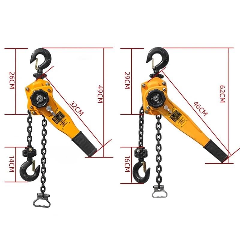 Paranco elettrico Filo manuale in acciaio al manganese Gancio per trazione manuale Strumento di sollevamento Leva Piccola catena a mano Paranco per trazione manuale 3M montacarichi da balcone(3M,1000