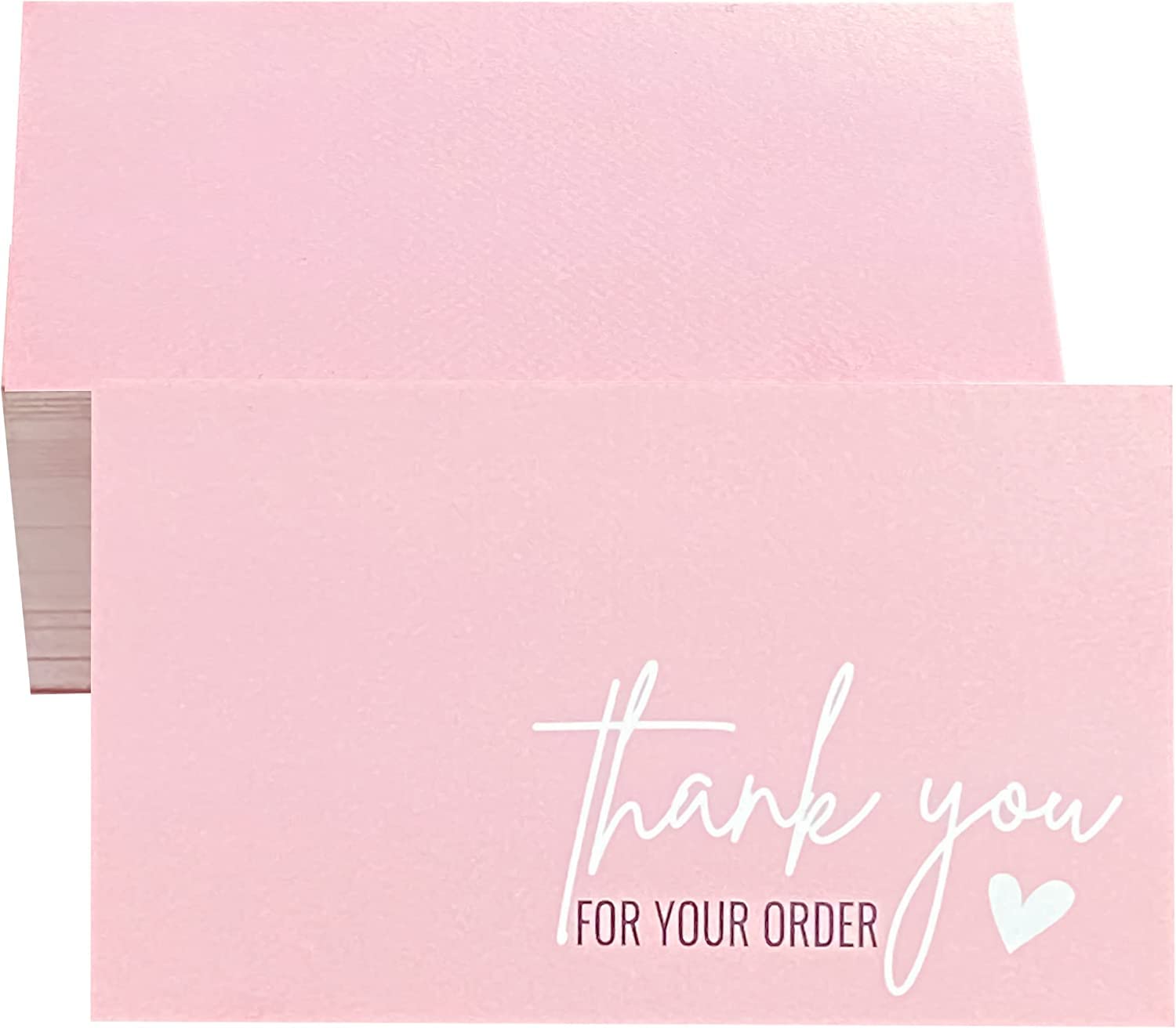 RXBC2011 Tarjetas de agradecimiento para tu pedido, paquete de 500 unidades, color rosa
