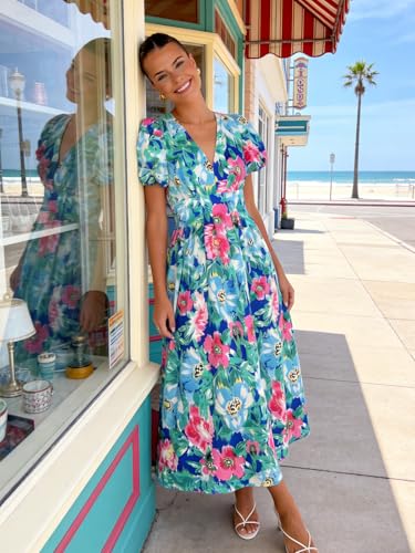 Image of Flessibili Womens Summer Floral Maxi Dress Wedding Guest Party Long Dresses 2026