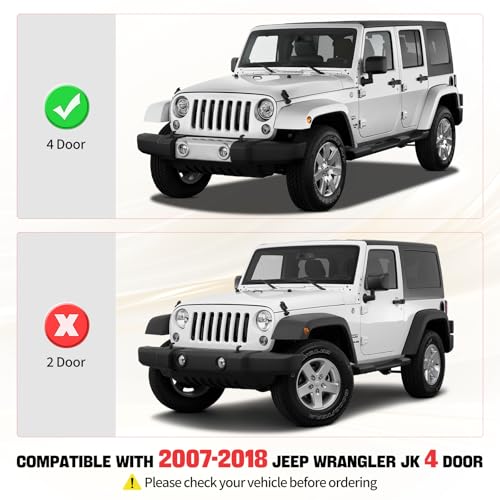 Estribos para Jeep Wrangler JK 2007-2018 Negro Acero miniatura 2
