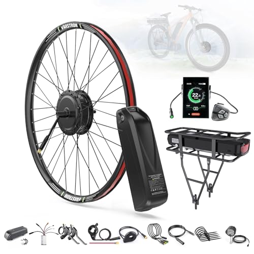 BAFANG 500W E-Bike-Umrüstset vorne - 48V 20' 26' 27,5' 28' 29' 700C Fronthub-Motorset mit E-Bike-Batterie (optional), LCD-Anzeige und PAS-Sensor