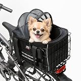 KEMIMOTO Dog Rear Bike Basket, Foldable Metal Frame & 900D Pet Carrier