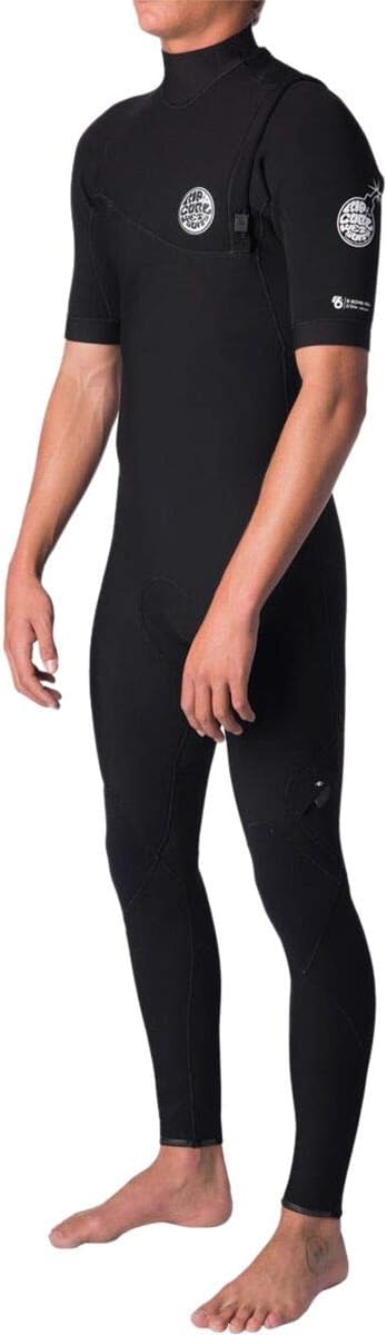Rip Curl E Bomb Zip Free 2/2 Short Sleeve Springsuit Wetsuit, Black, S