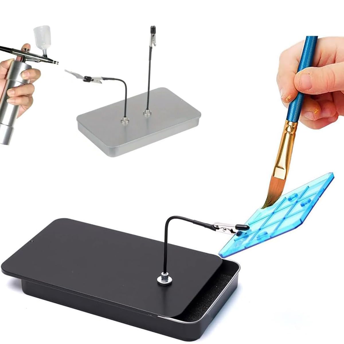 Pince Troisième Main Pour Soudage – Bras Flexibles Réglables – Base Magnétique Puissante – Pour Bijoux, électronique, Bricolage – Acier Allié Résistant