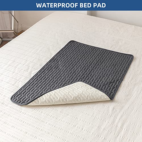 Eismodra Incontinence Pads,Waterproof Bed Pad,Anti-Slip Absorbent Pee Underpads For Women Puppy Adults Men Dogs Elderly Toddler,Washable Mattress,Bed Wetting Protection,23''X35''(Only 1 Piece) #TOP6
