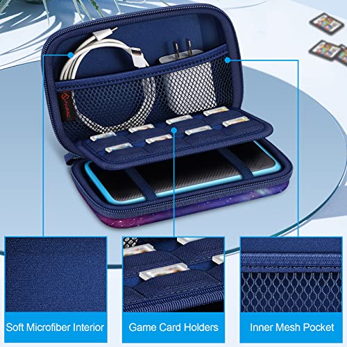 Image of Fintie Carrying Case for Nintendo New 2DS XL LL /New 3DS / 2DS / 3DS XL LL, Protective Hard Shell Portable Travel Cover Pouch with Game Card Slots & Inner Pocket, Galaxy