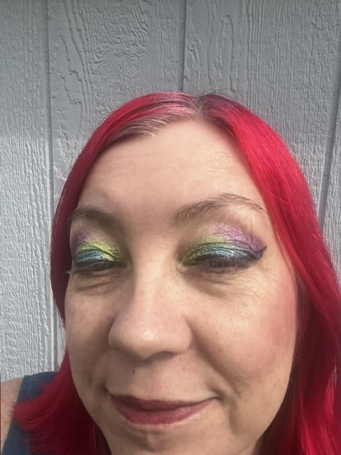 Fillwie Chameleon Duochrome Eyeshadow, Purple to Blue Iridescent Shift, Cream-to-Powder, Zero Fallout Metallic Shimmer, High Pigment Creamy Putty Texture, Long-Lasting, Fits Magnetic Palette (Nebula)