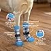 EXPAWLORER Dog Socks to Prevent Licking Paws, 5 Pcs Double Sided Anti Slip Dog Socks with Grippers, Dog Shoes Grips for Hardwood Floors, Dog Booties for Small Medium Large Senior Dogs, Blue XL