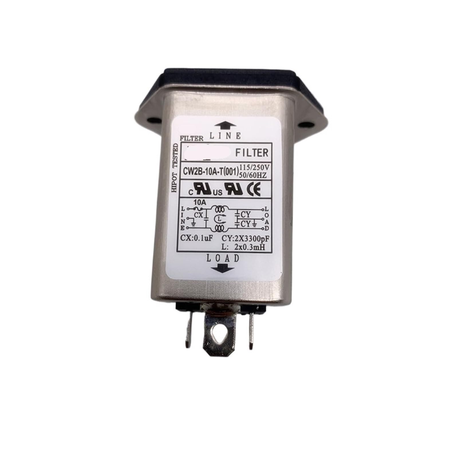 JJHQOKYNA Power filter 220V single insurance socket double CW2B-10A/3A/6A-T(CW2B -10A -T 001)
