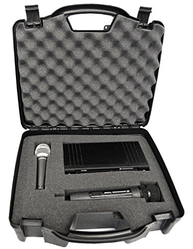 CASEMATIX Wireless Microphone Case - Hard Shell Mic Case with Customizable Foam Compatible