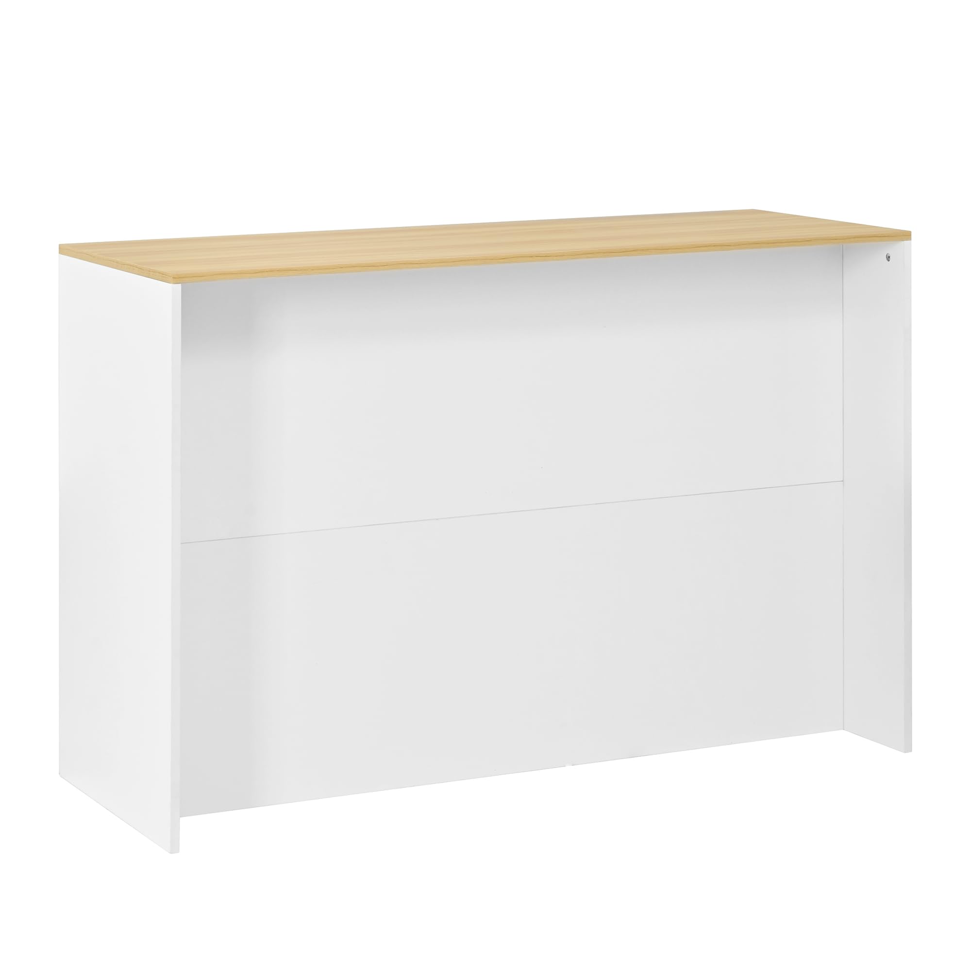Isola da cucina con grande piano di lavoro, mobile da cucina autoportante con cassetti, ripiani regolabili e ante ad arco trasparenti, per sala da pranzo e cucina, bianco