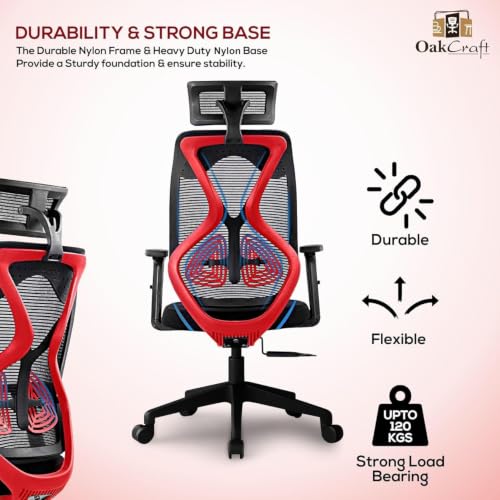 Image of Oakcraft Ergonomic Office Chair with Multi-Lock Tilt, Seat Slider & Dynamic Lumbar Support