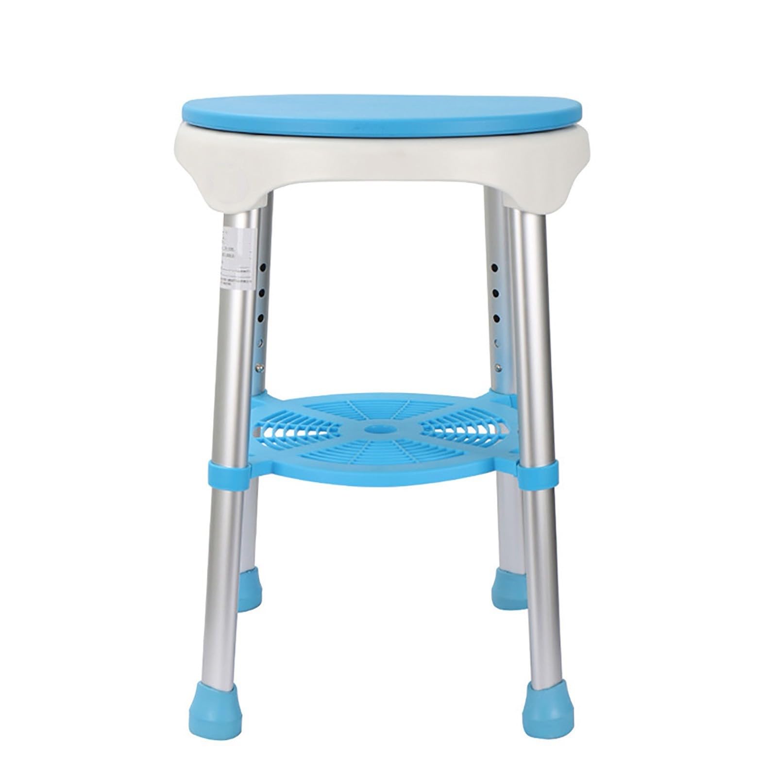 Taburete De Ducha Antideslizante Giratorio 360°, Taburete De Ducha Con Regulable Altura, Aluminio Taburete Para Ducha Moderno Para Personas Mayores Y Discapacitadas, Con Balda, Soporta 100 Kg