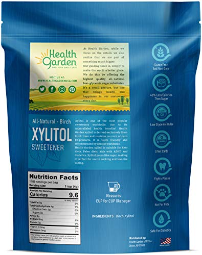 image for Health Garden Birch Xylitol Sweetener - Non GMO - Kosher - Made in the