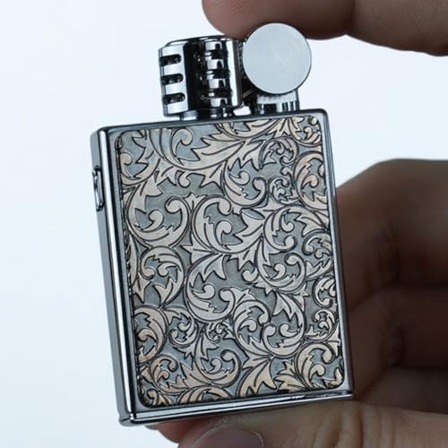 Encendedor Retro de Cobre Puro a Kerosene Plateado