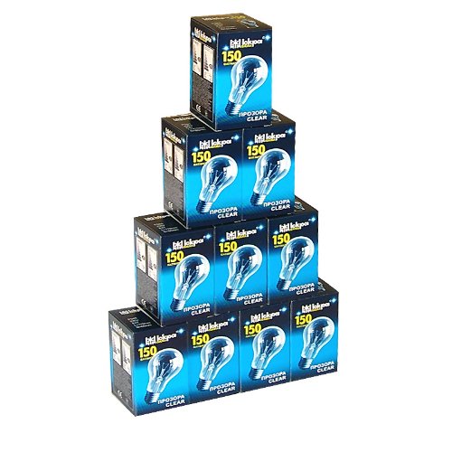 10 x Glühbirne 150W klar E27 Glühlampe 150 Watt Glühbirnen Glühlampen