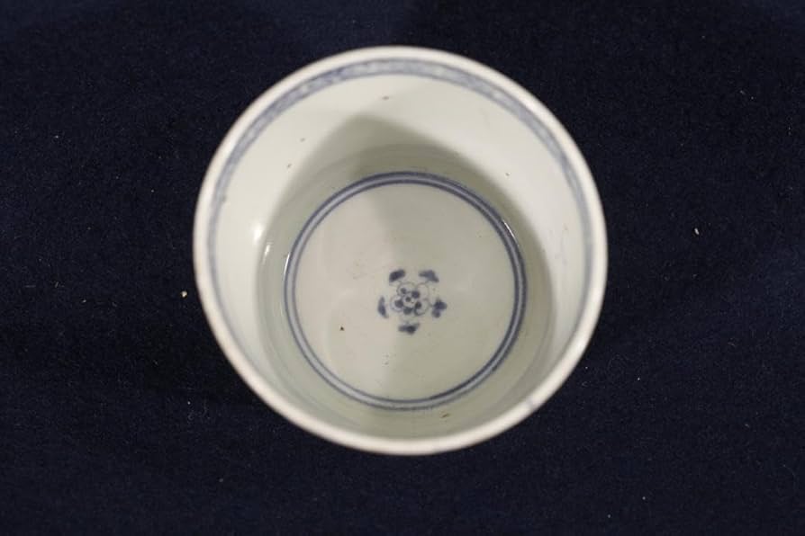 719古伊万里大振花唐草蓮高台蕎麦猪口無傷美品江戸中期