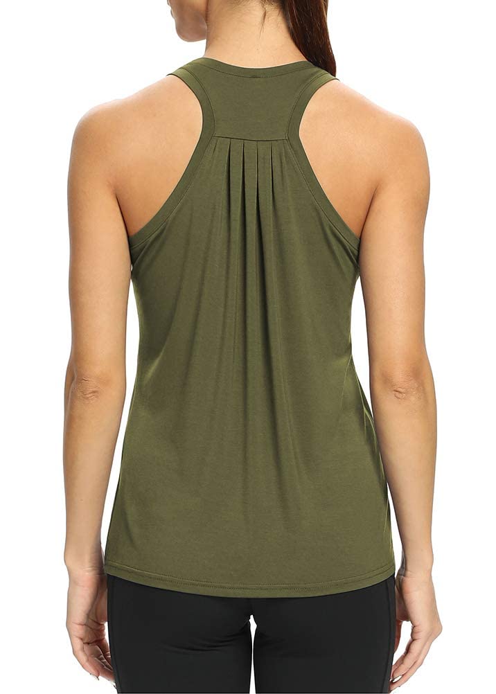 Bestisun Workout Tops for Women Loose fit Racerback Tank Tops Yoga Running Shirts Dance Tops