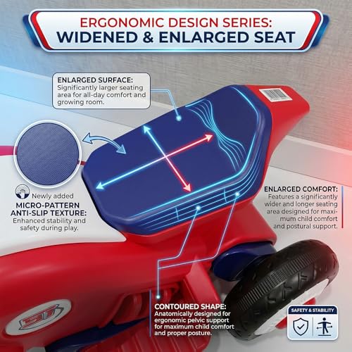 Image of StarAndDaisy Kids Electric Ride-On Motorcycle | Battery Operated 3-Wheel Motorbike with Wide Tyres, Footrest & Easy-to-Ride Design | Electric Ride-On Toy for Boys & Girls