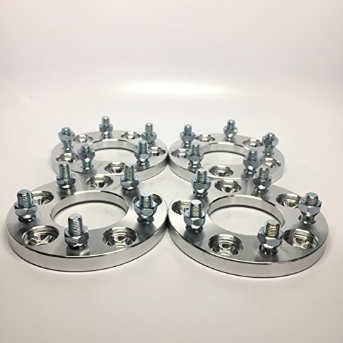 Customadeonly 4 Pieces 0.59" 15mm Lug Centric Conversion Silver Wheel Adapters Spacers with Open End Lug Nuts (Change Bolt Pattern) 5x105 to 5x114.3 5x4.5 Center Bore 56.5mm Thread Pitch 12mm x 1.5