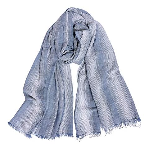 DAMILY Men's Comfortable Cotton Linen Scarf Cover