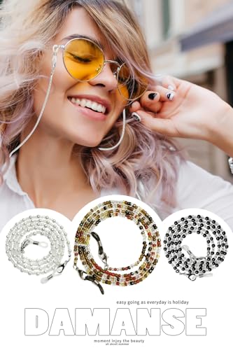 Beaded Eyeglass Chain Set - 8 Holders for Women