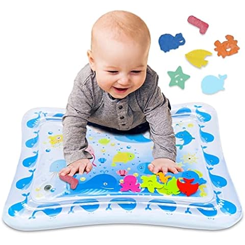Airlab Tummy Time Baby Water Play Mat Inflatable Sensory Toy Mat for Infant & Toddlers Activity Center for 3 6 9 Months Newborn Boy Girl BPA Free (70cmx 50cm) Cover