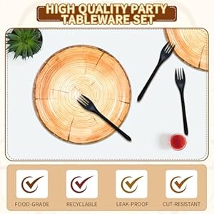 Tioncy 150 Pieces 100 Pieces Wood Grain Paper Plates 7" 9" Rustic Wood Slice Plate Farmhouse Round Disposable Dinner dish for Woodland Baby Shower Lumberjack Birthday Party Supplies Tioncy 150 Pieces 100 Pieces Wood Grain Paper Plates 7 9 Rustic Wood Slice Plate Farmhouse Round Disposable Dinner dish for Woodland Baby Shower Lumberjack Birthday Party Supplies