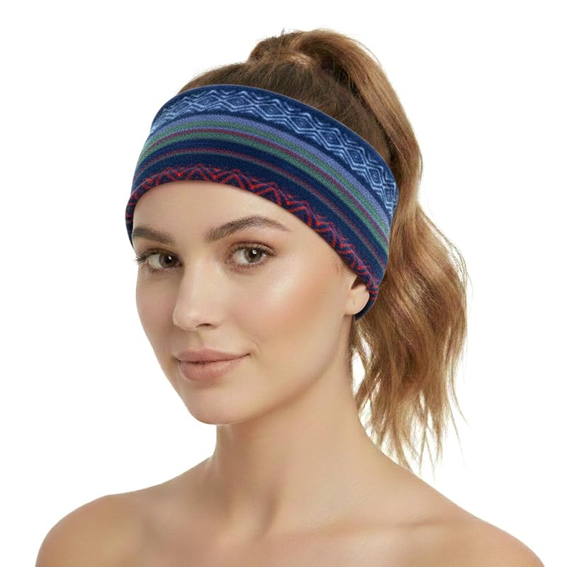 Polar Feet Stretchy Fleece Headband for Men Women Soft Winter Ear Warmer