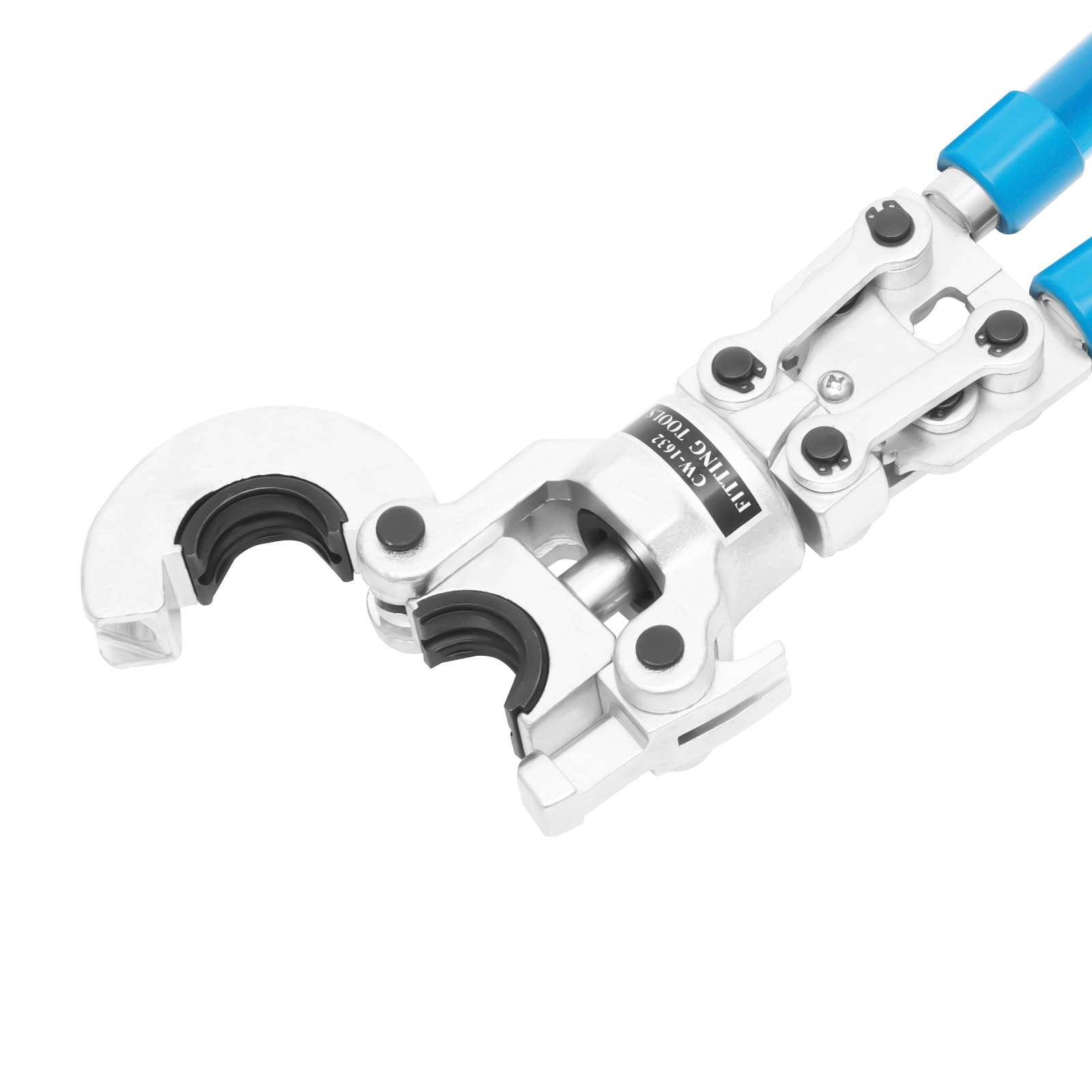 Juego de alicates de prensado de tubo de 9 piezas, herramienta de prensado, mordazas multicapa, 16 mm-20 mm-26 mm-32 mm con cabezal giratorio de 360° para tubos PEX, tubo compuesto