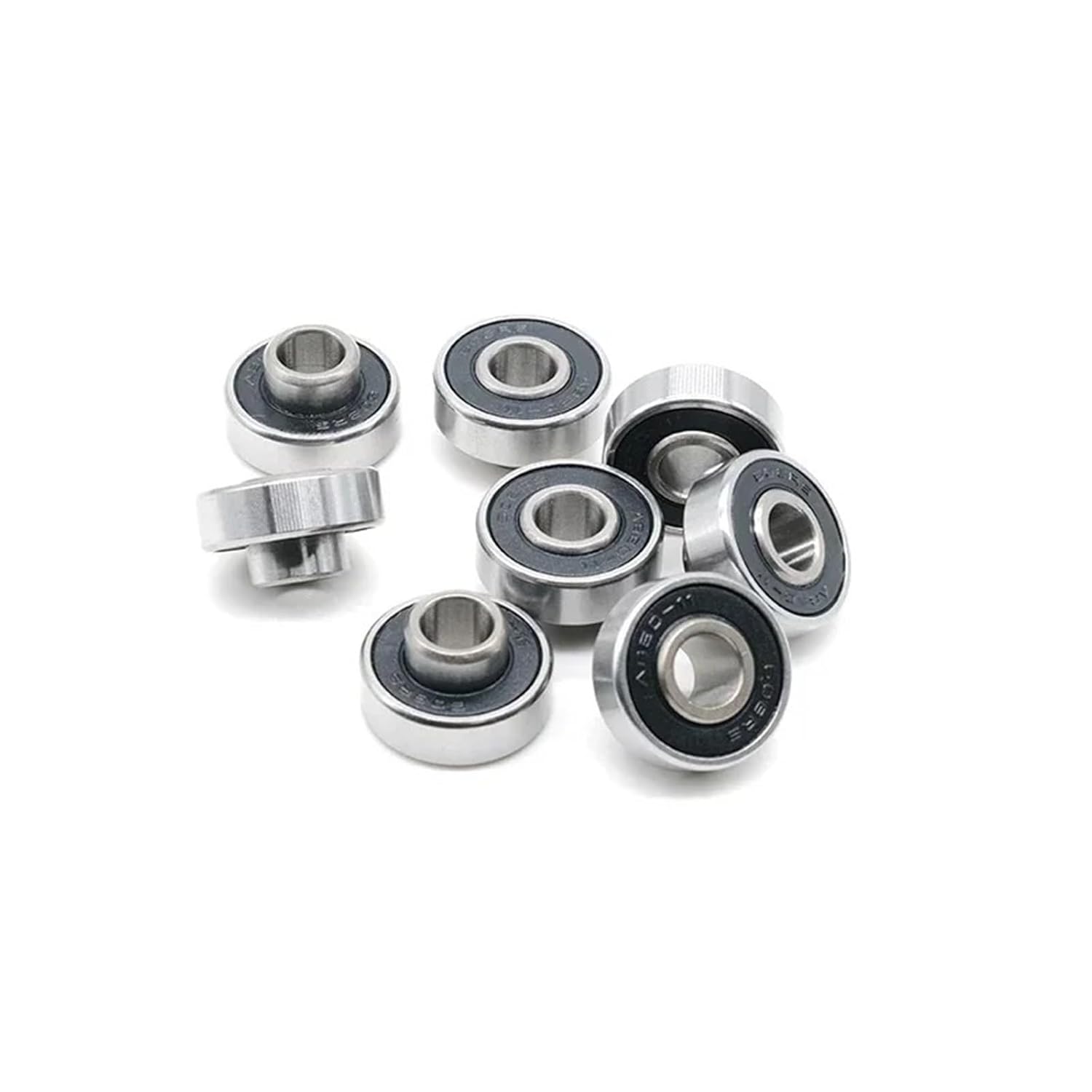 8PCS Skateboard Bearing 608RS 8x22x7mm Abec9 Integrated Spacer Longboard Bearing 608 Dance Board Double Rocker Board Bearings