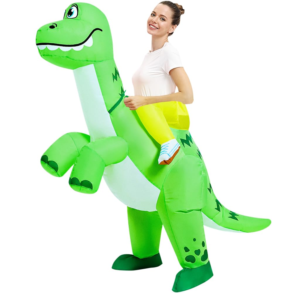 Inflatable dinosaur costume jurassic blow up adults kids outfit