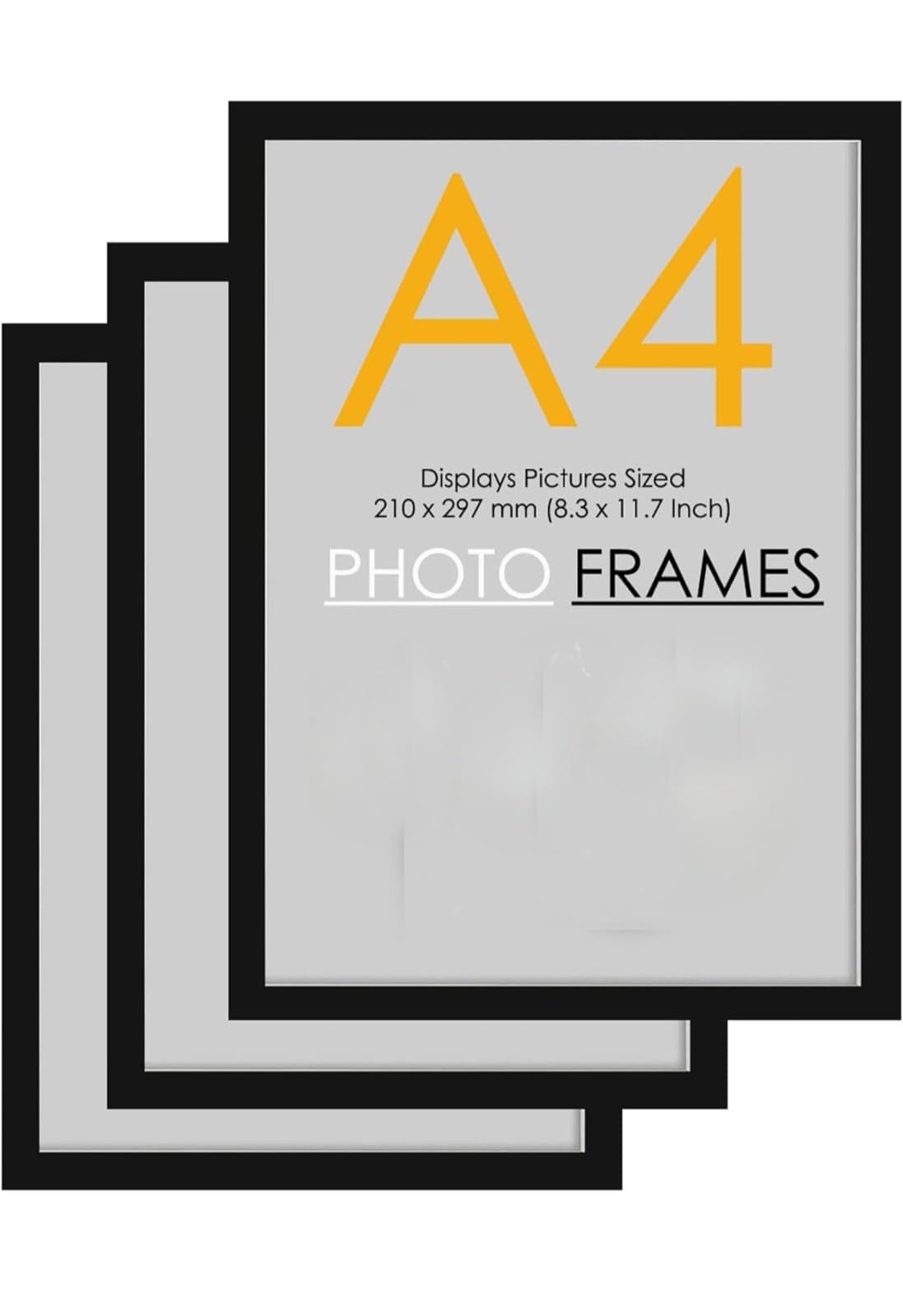 ashit A4 Size Photo Frame For Wall Set of 3 Black Picture Frame For Home and Office Decoration, Size -8x12 Inches (B0D298Q22P) Amazon Price History, Amazon Price Tracker