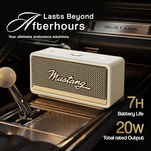 Image of GOBOULT Mustang GT 20, Dual Dynamic Drivers, RGB LEDs, Bass Radiator, BTv 6, 7Hr Battery 20 W Bluetooth Speaker (Turbo Ice, Stereo Channel)