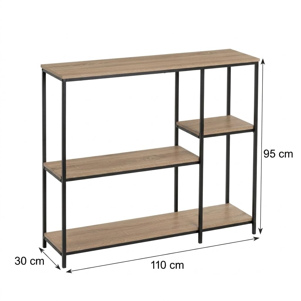 HEMAX Scaffalatura 4 Ripiani Metallo Scaffale Libreria Acciaio