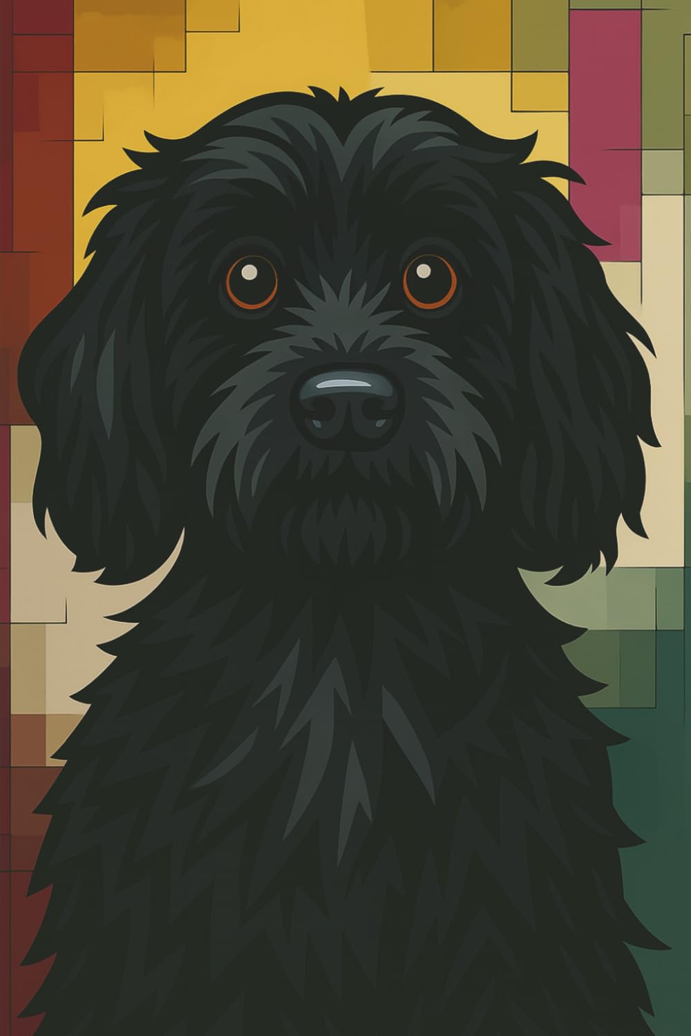 Black Cockapoo Notebook: Cartoon Journal, Diary, Writing Pad: A joyful ...