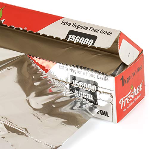 Image of Freshee 156000sqcm Disposable Aluminium Foil for Roasting, Silver Foil for Food Delivery Wrapping Food Reheating Freezing